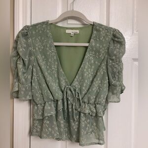 Elegant Green Lace Top (June & Hudson)